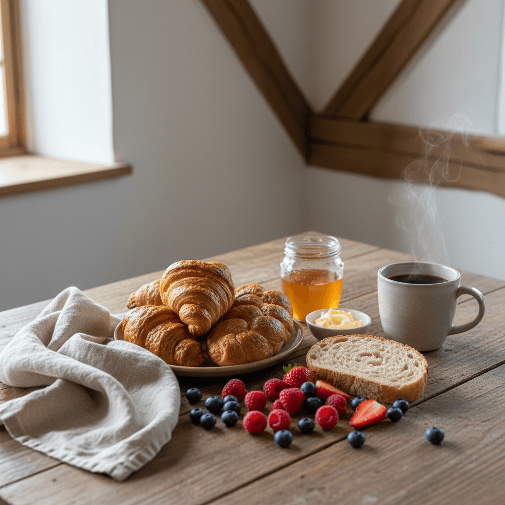 Home-style dishes served on a wooden table with steam rising from fresh food